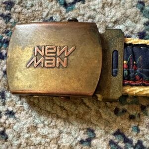 Brown Belt with Brass Buckle